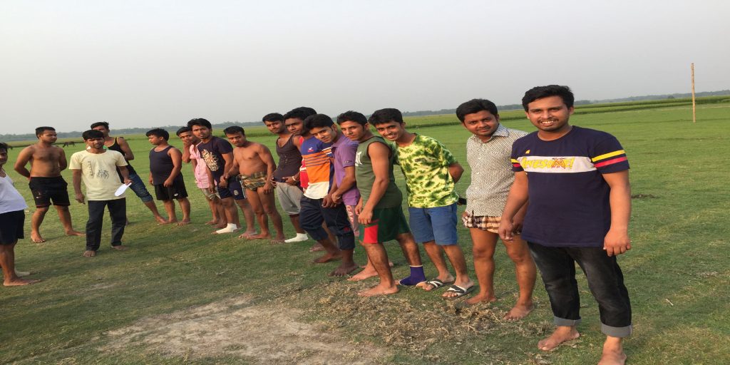 পহেলা বৈশাখ উপলক্ষে ফুটবল টুর্নামেন্টের একটি মুহূর্ত